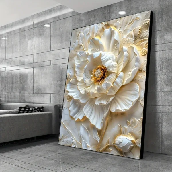 4 ft. frameless floral canvas wall art