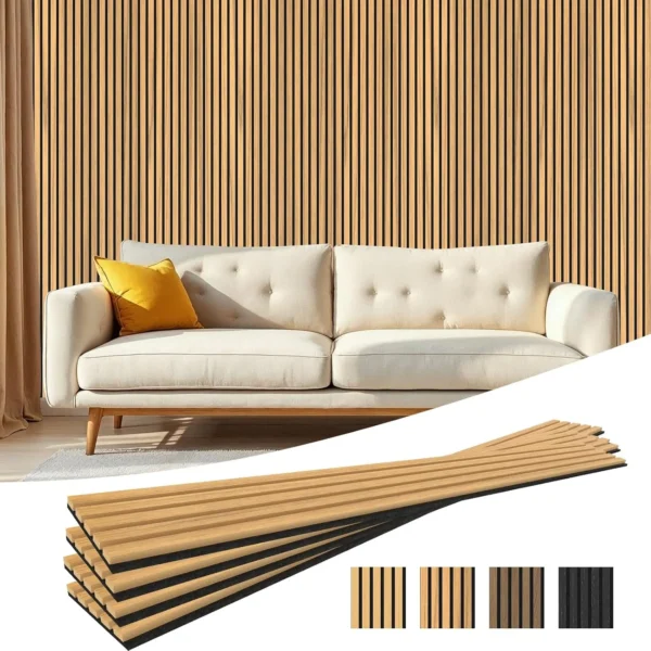 4-Piece Acoustic Wood Wall Panels