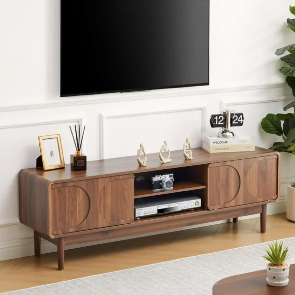 TV Cabinet with Adjustable Storage Shelf