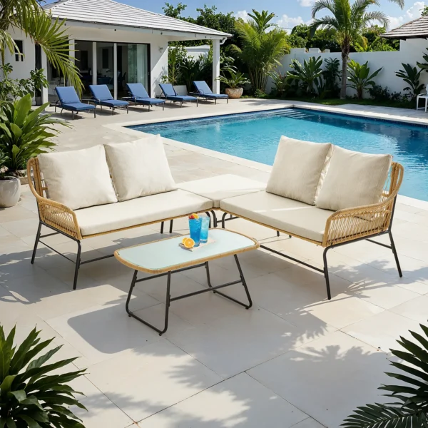 4-Piece Outdoor Sectional Set